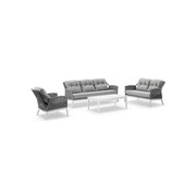 Hugo 3+2+1 Seater Outdoor & Rope Lounge w/Coffee Table gallery detail image
