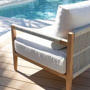 Allora 1 Seater Timber and Rope Armchair Lounge gallery detail image