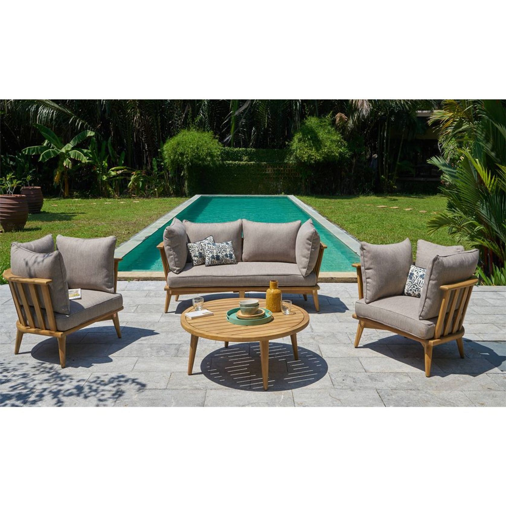 Fairlight Outdoor Lounge 2+1+1 Set with Coffee Table gallery detail image