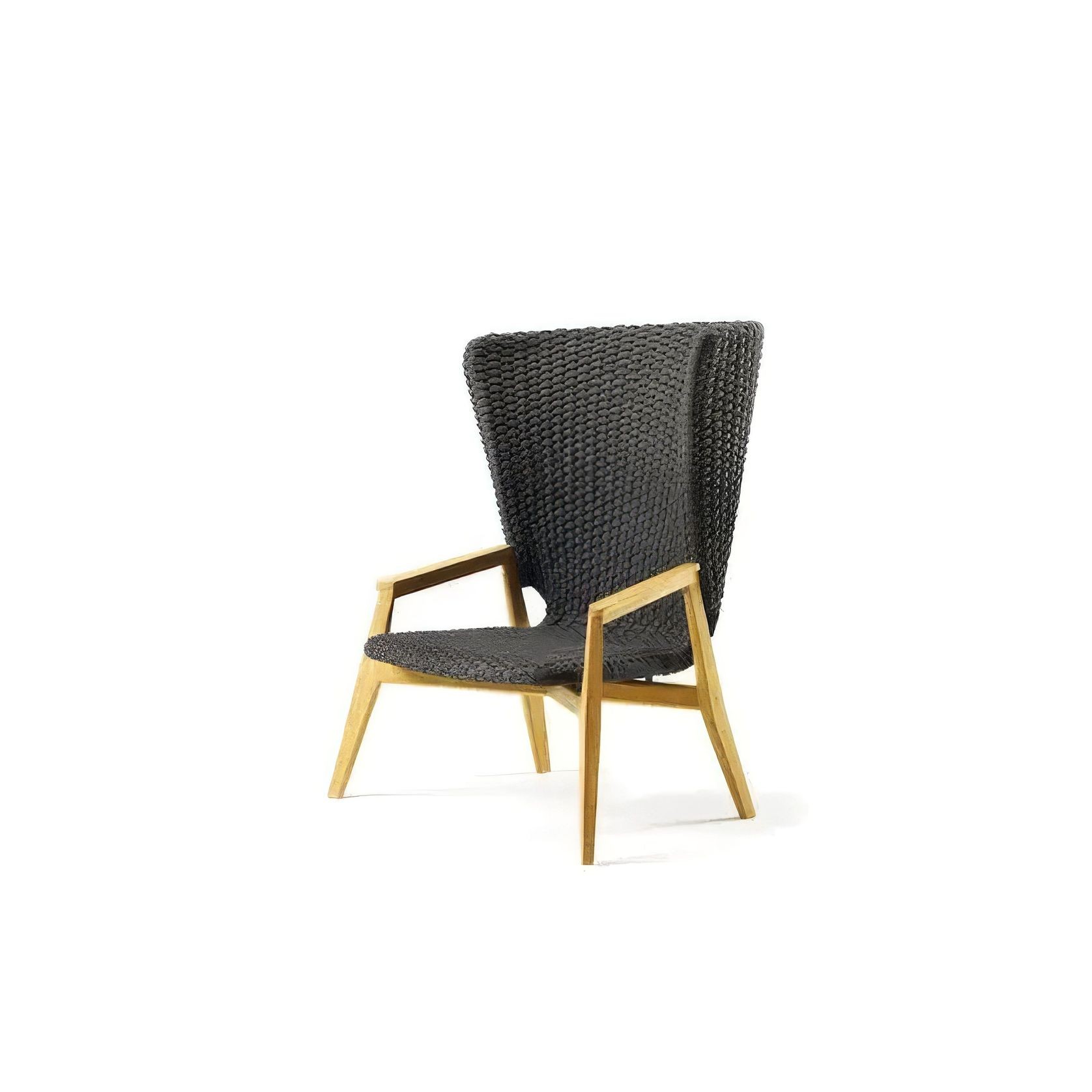 ETHIMO KNIT High-Back Lounge Armchair gallery detail image