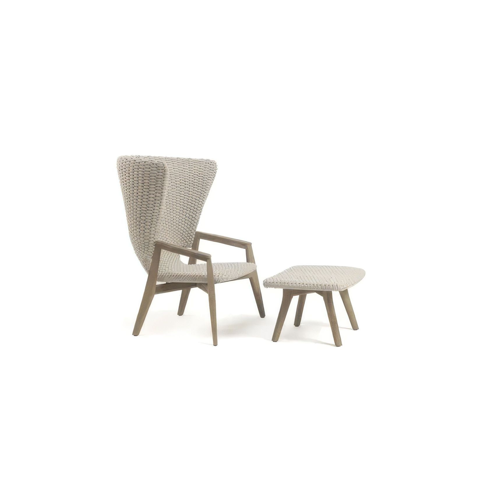 ETHIMO KNIT High-Back Lounge Armchair gallery detail image