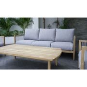 Lita 3+1+1 Teak Timber and Rope Lounge w/ Coffee Table gallery detail image