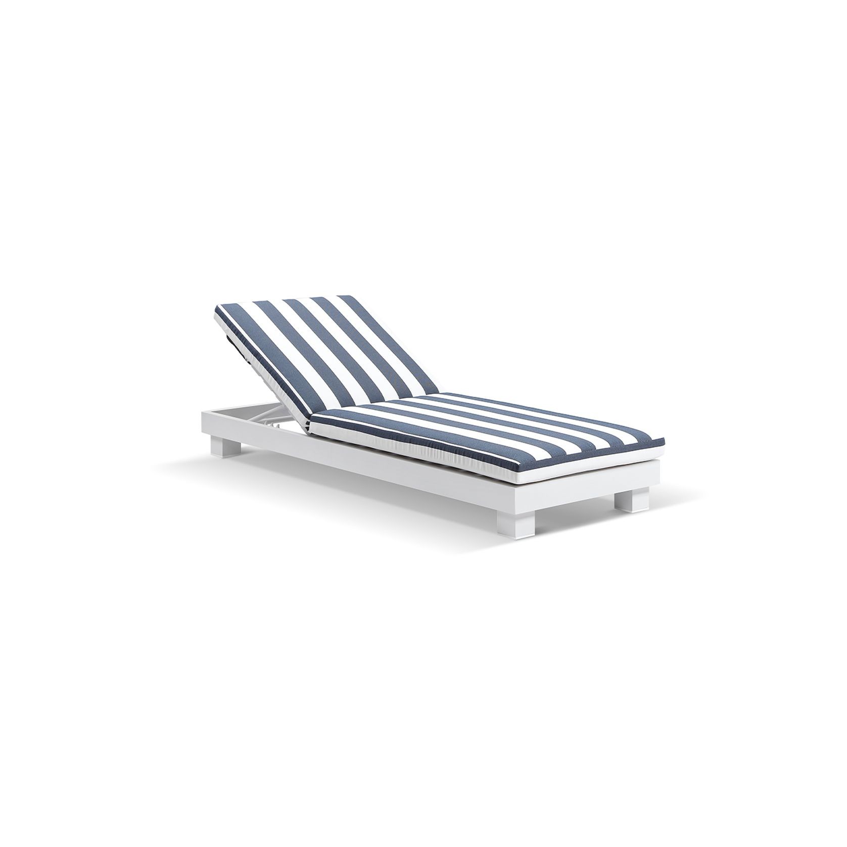 Santorini Aluminium Sun Lounge Set in White gallery detail image