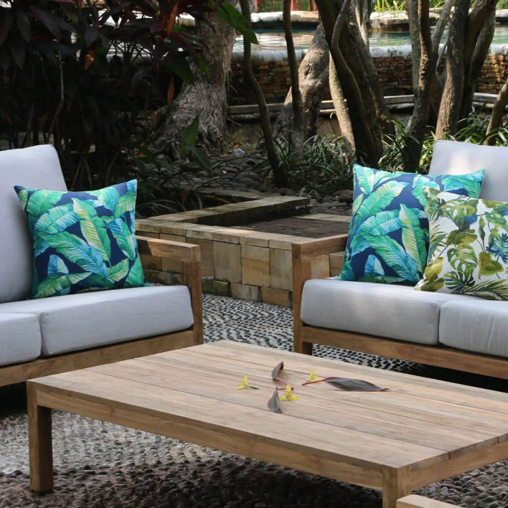 Venlo 3pc Teak Outdoor Lounge Setting gallery detail image