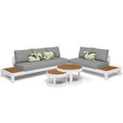 Aspen 5 Seater Outdoor Teak Platform Lounge Setting gallery detail image