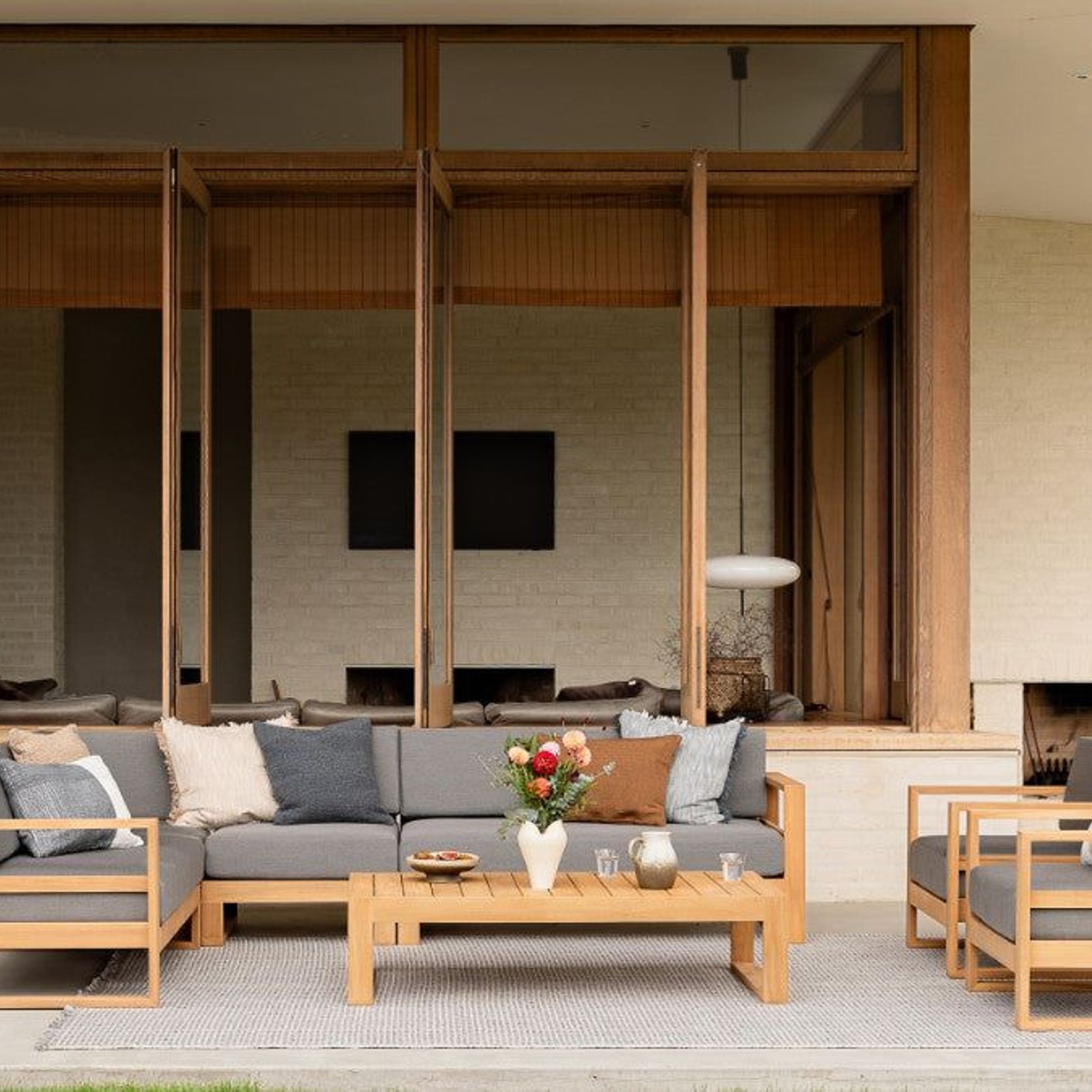 Tasman Teak Double Sofa gallery detail image