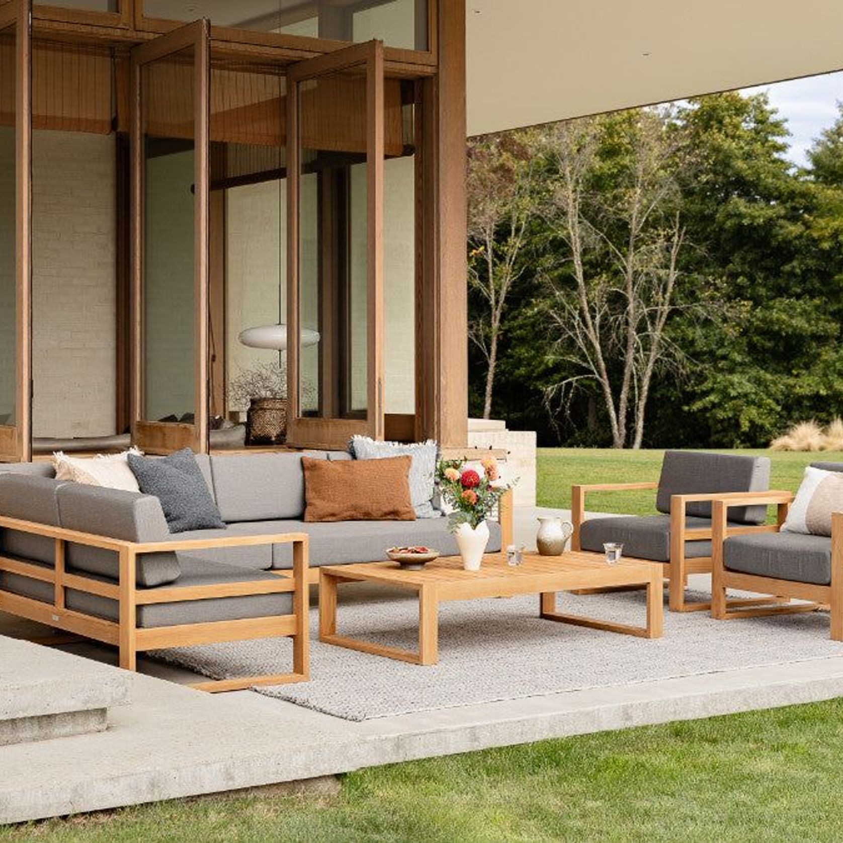 Tasman Teak Double Sofa gallery detail image