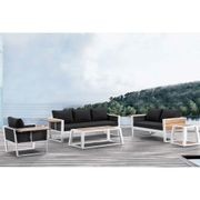 Corfu 3+2+1 Charcoal Aluminium Lounge & Coffee Table gallery detail image