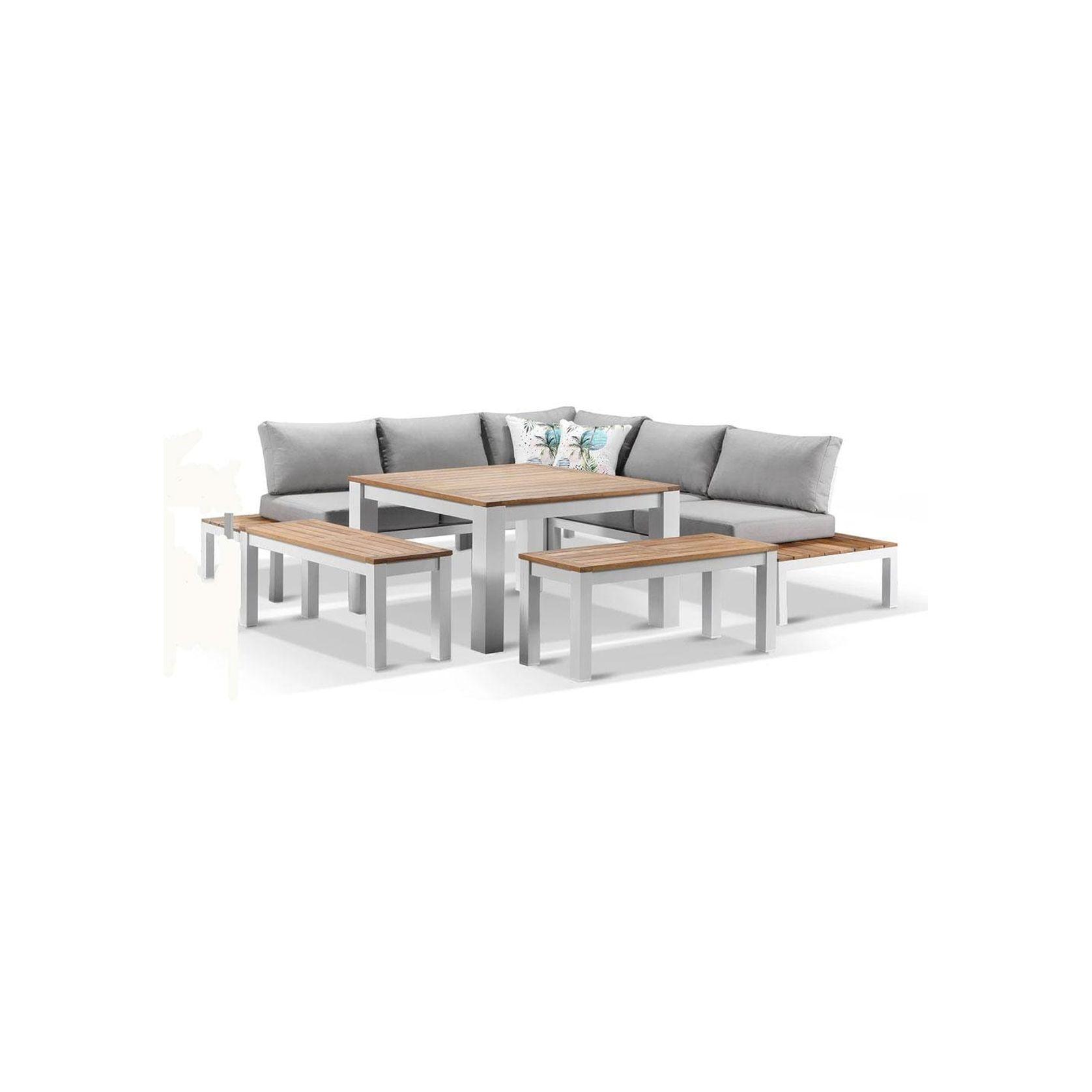 Nova Outdoor White Aluminium Lounge and Dining Setting gallery detail image