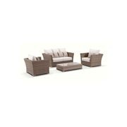 Coco 2+1+1 Seater Outdoor Wicker Lounge Set with Coffee gallery detail image