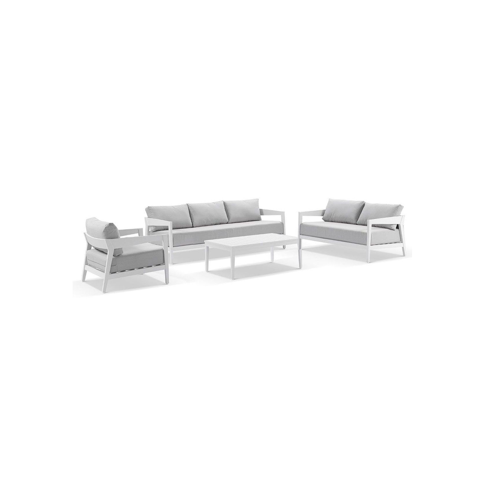 Bronte 3+2+1 Aluminium Lounge Setting with Coffee Table gallery detail image