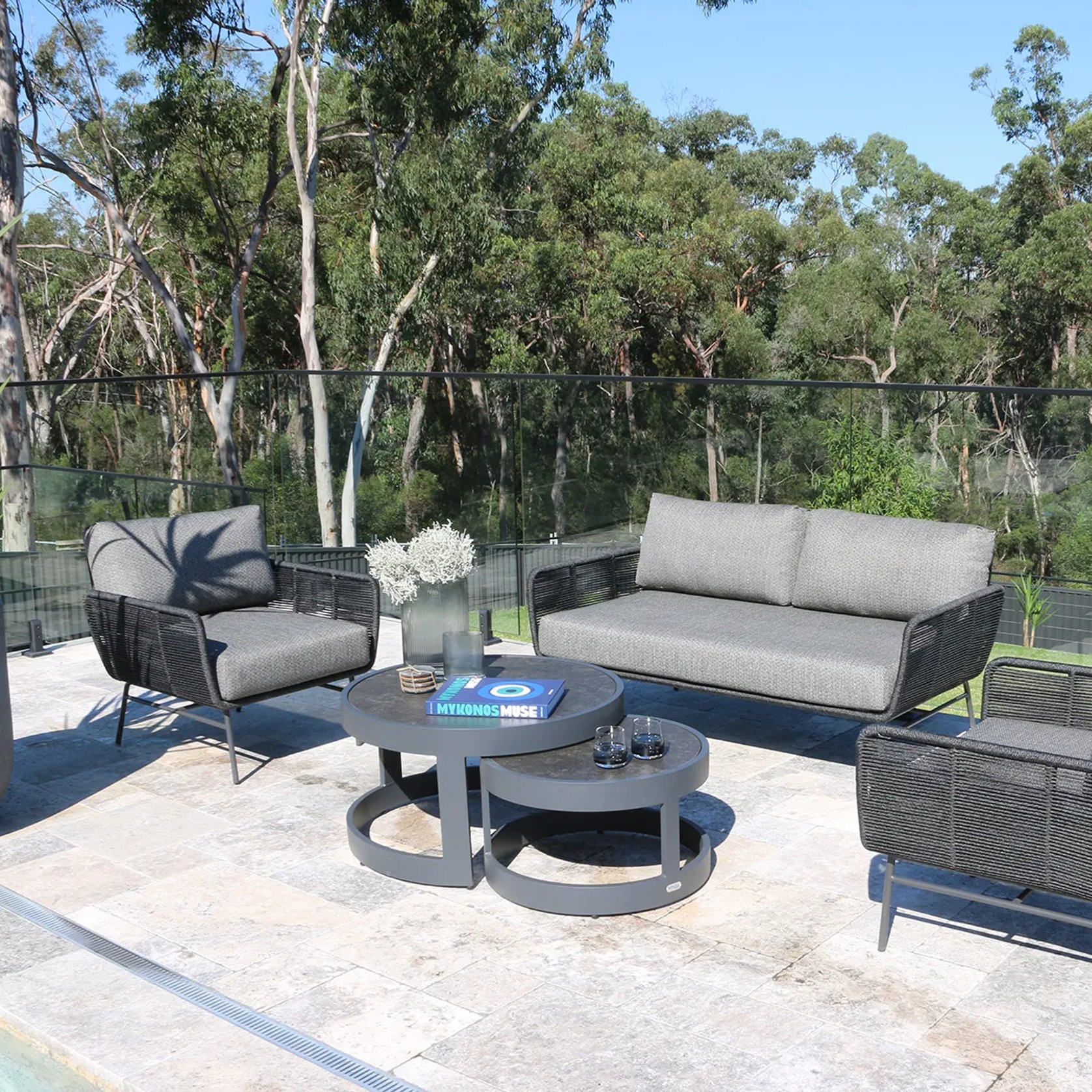 Brielle 4pc Rope Outdoor Lounge Setting gallery detail image