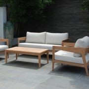 Caledonia Outdoor Lounge & Armchairs with Oat Cushions gallery detail image