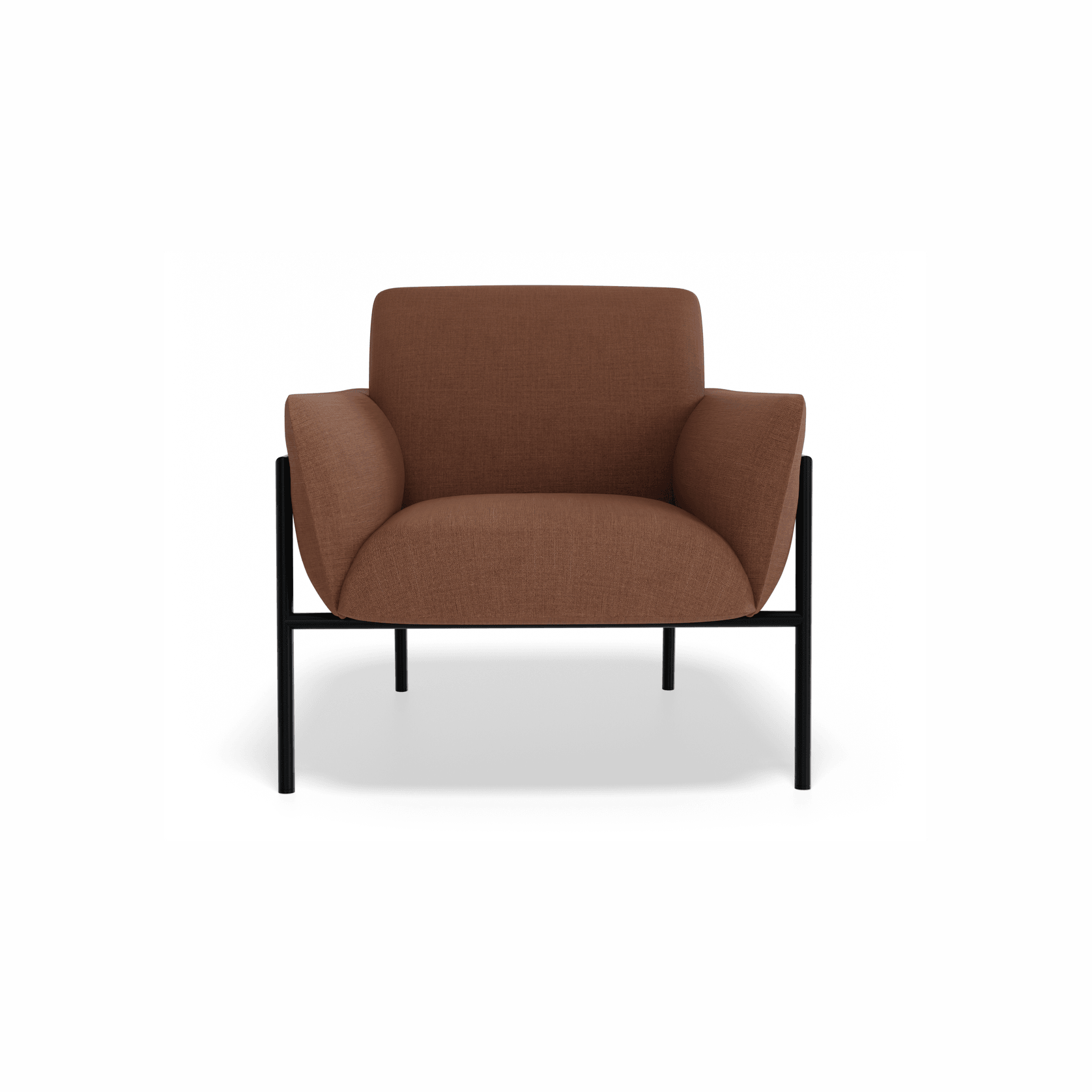 Charlie Single Seater Lounge Chair Terracotta gallery detail image