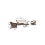 Plantation Wicker 3+1+1 Lounge Set with Coffee Table gallery detail image