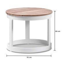 Balmoral Double Sun Lounge in White w/Round Side Table gallery detail image