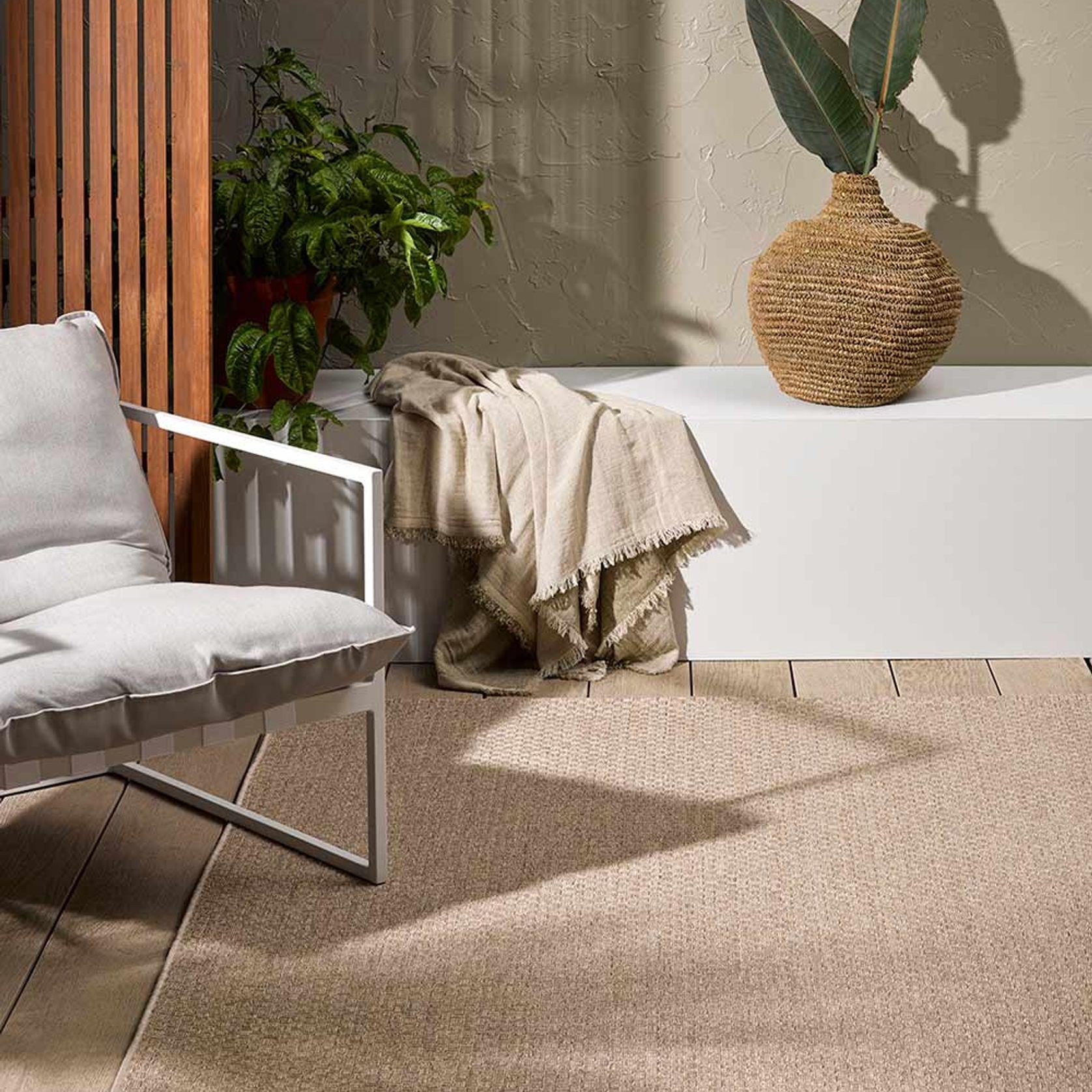 Baya Flax Outdoor Rug - Sand gallery detail image