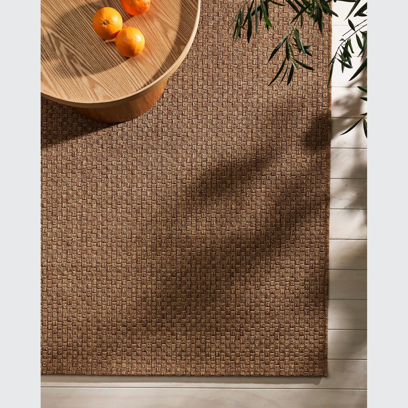 Baya Flax Outdoor Rug - Teak gallery detail image