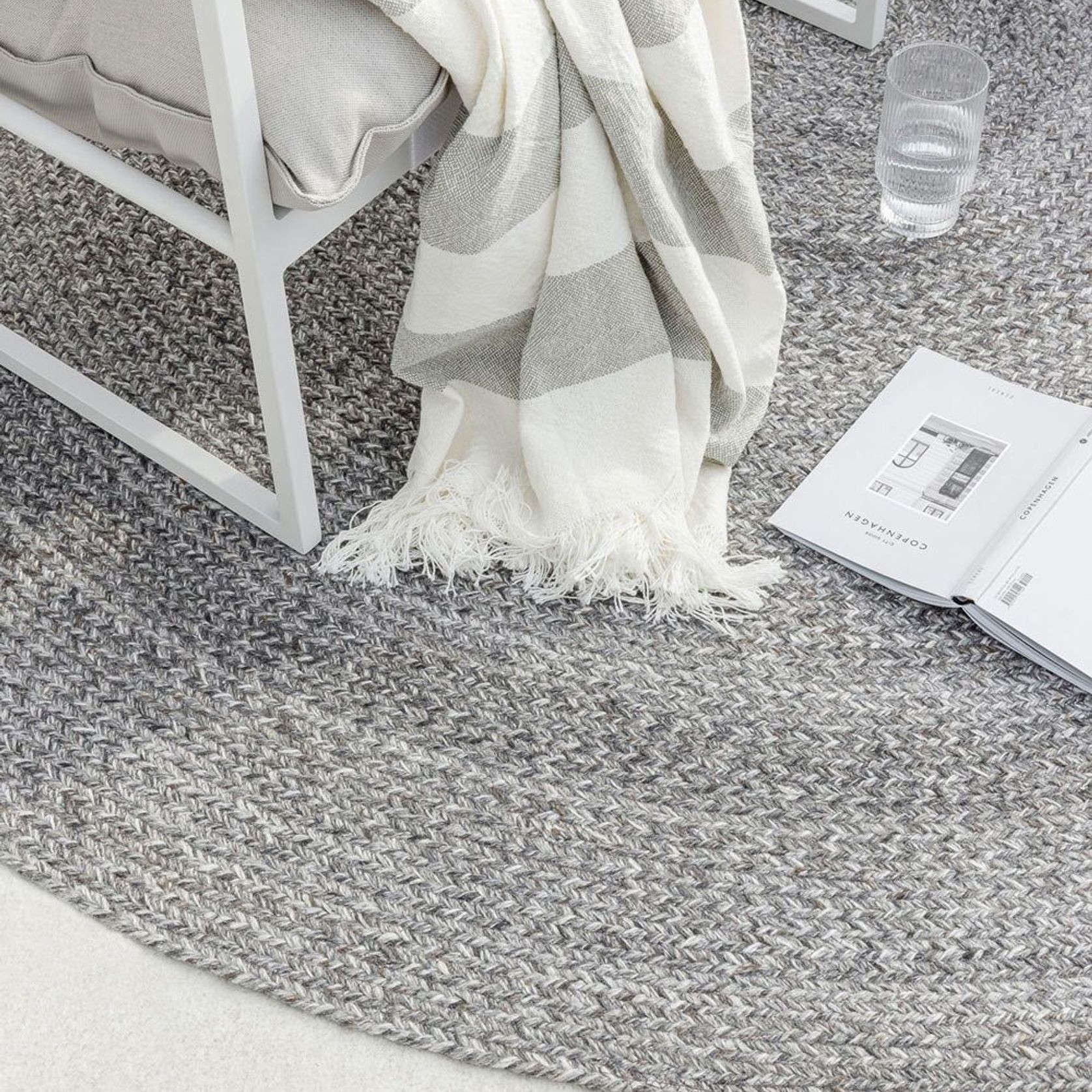 Baya Mornington Outdoor Rug - Dark Pebble | Recycled PET Fibre gallery detail image