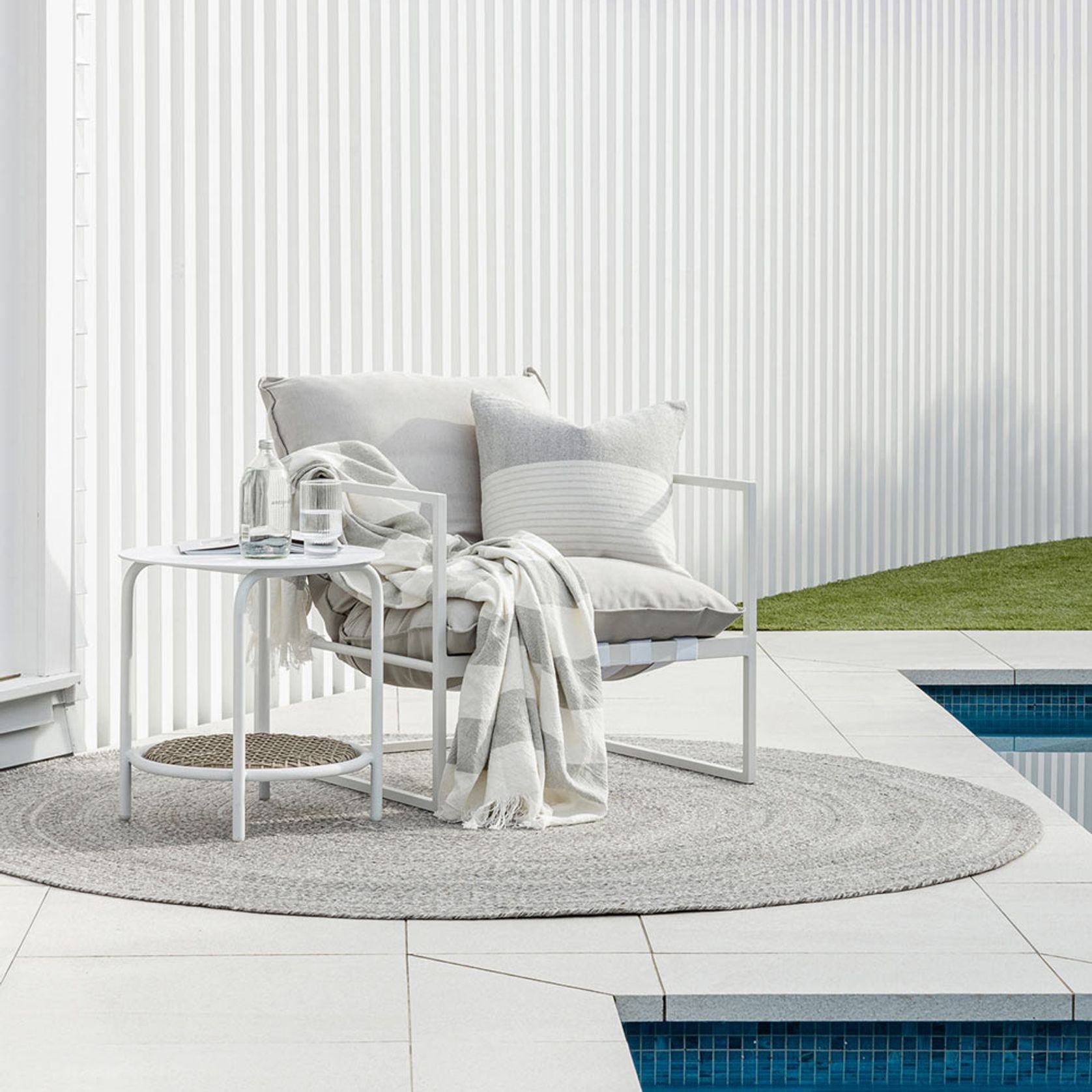 Baya Mornington Outdoor Rug - Dark Pebble | Recycled PET Fibre gallery detail image