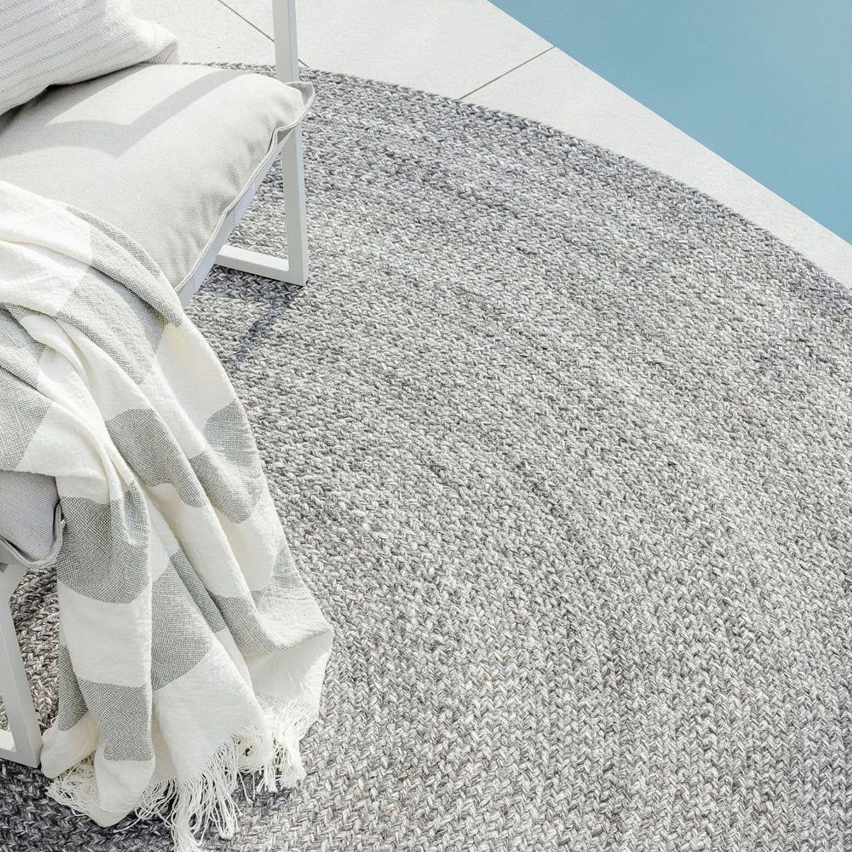 Baya Mornington Outdoor Rug - Dark Pebble | Recycled PET Fibre gallery detail image