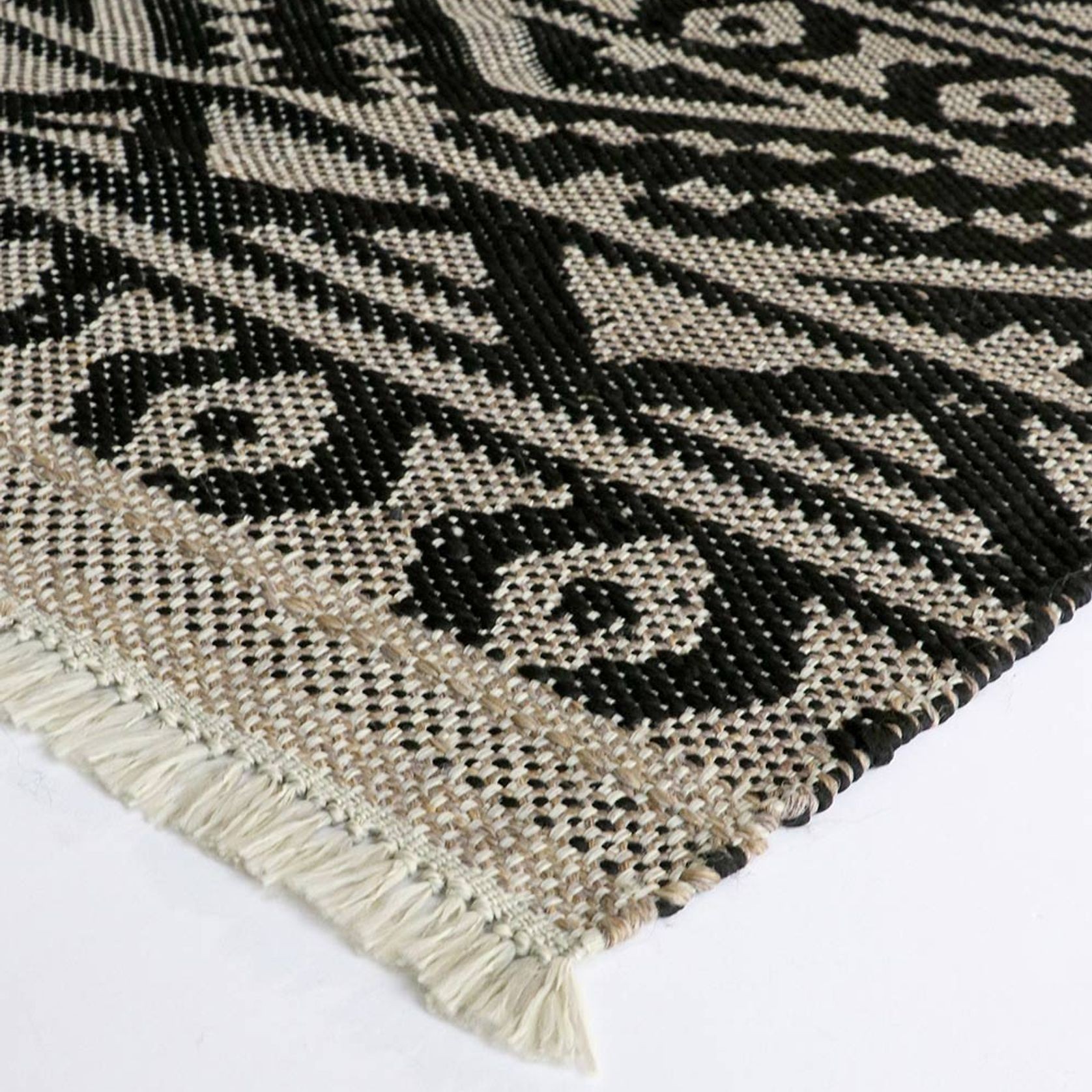 Baya Sifiso Outdoor Rug - Black/Taupe gallery detail image