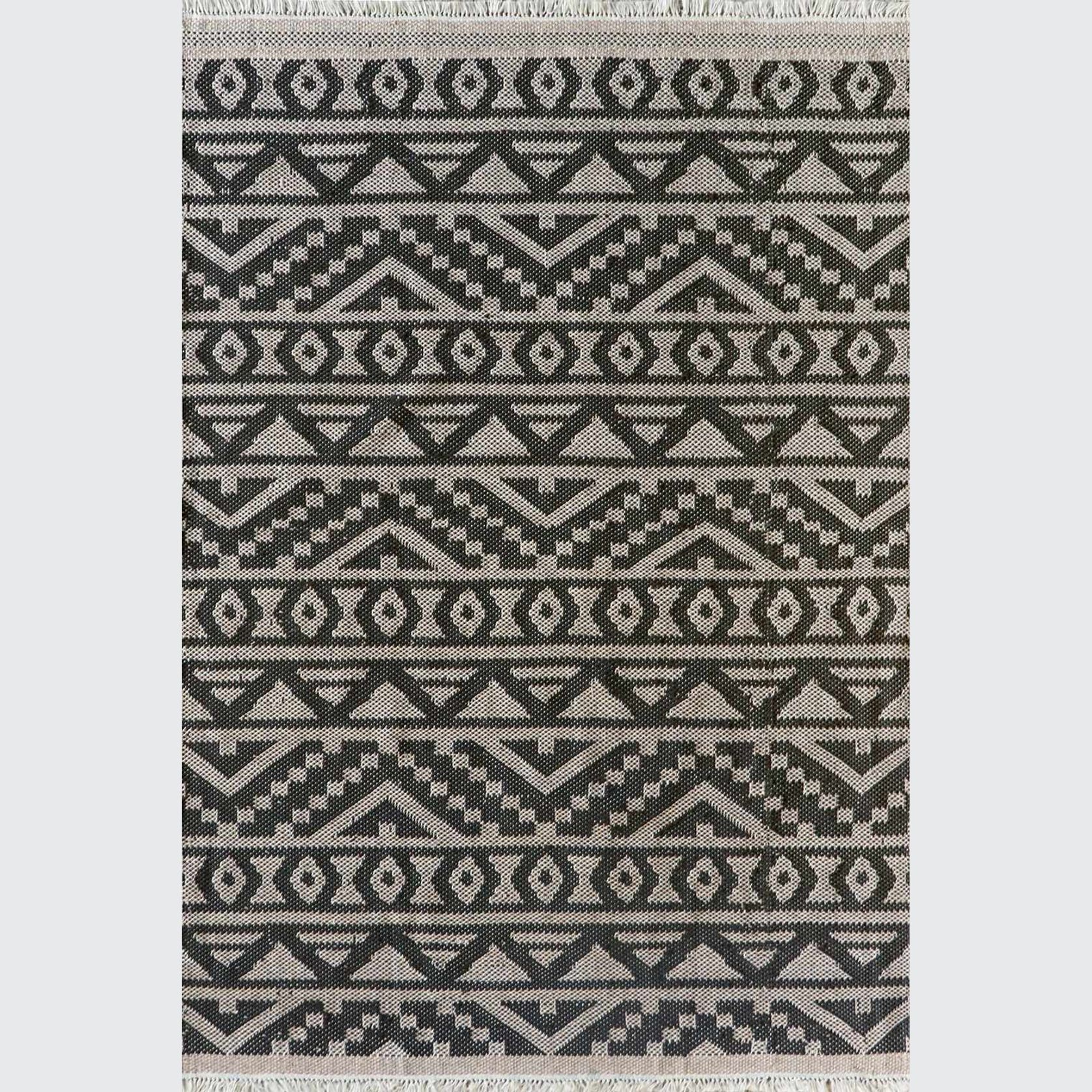 Baya Sifiso Outdoor Rug - Black/Taupe gallery detail image
