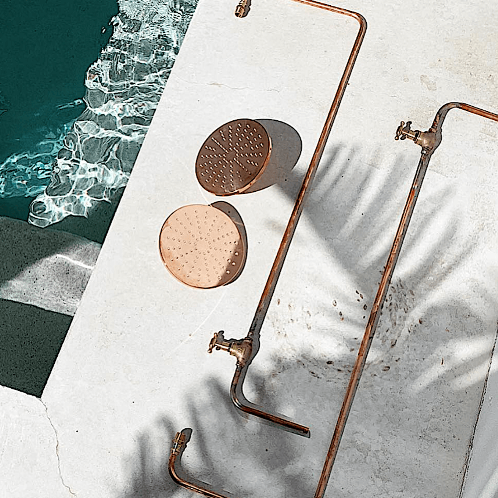 Bondi Wall Mount Outdoor Shower | Cold | Copper gallery detail image