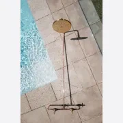 Noosa Wall Mount Outdoor Shower | Hot+Cold | Brass gallery detail image