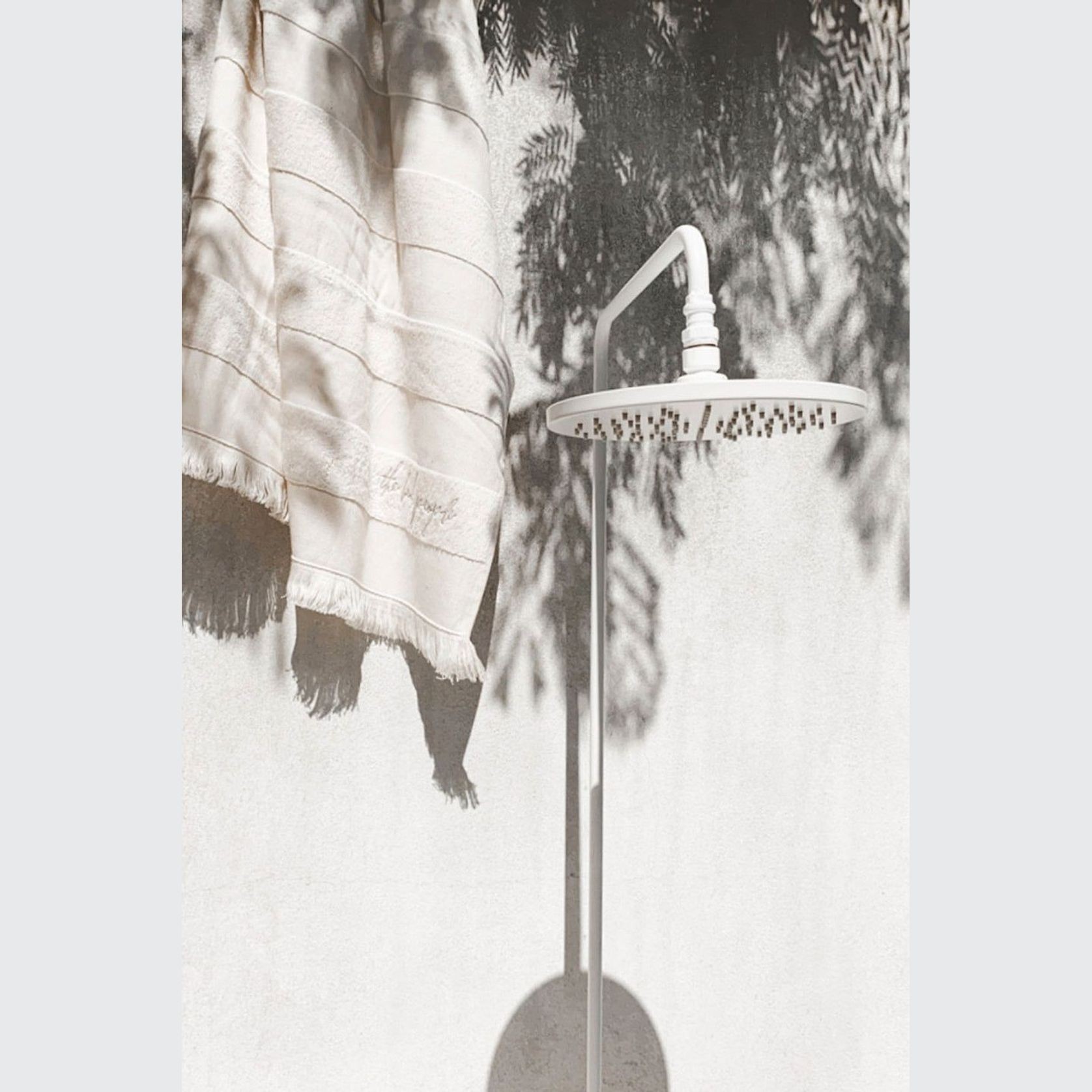 Bondi Wall Mount Outdoor Shower | Cold | White gallery detail image