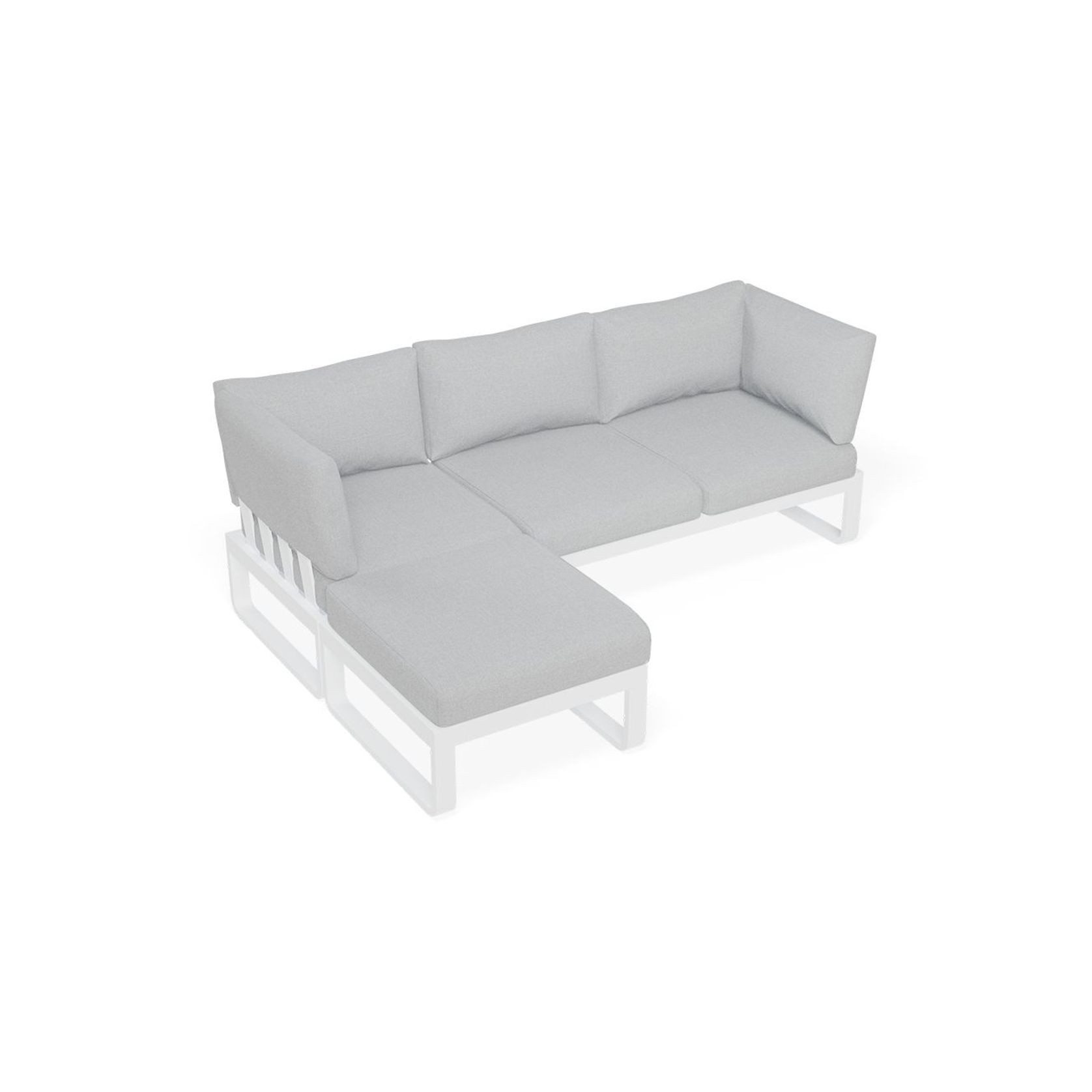 Fino Config C - Outdoor Modular Sofa in Matt White gallery detail image
