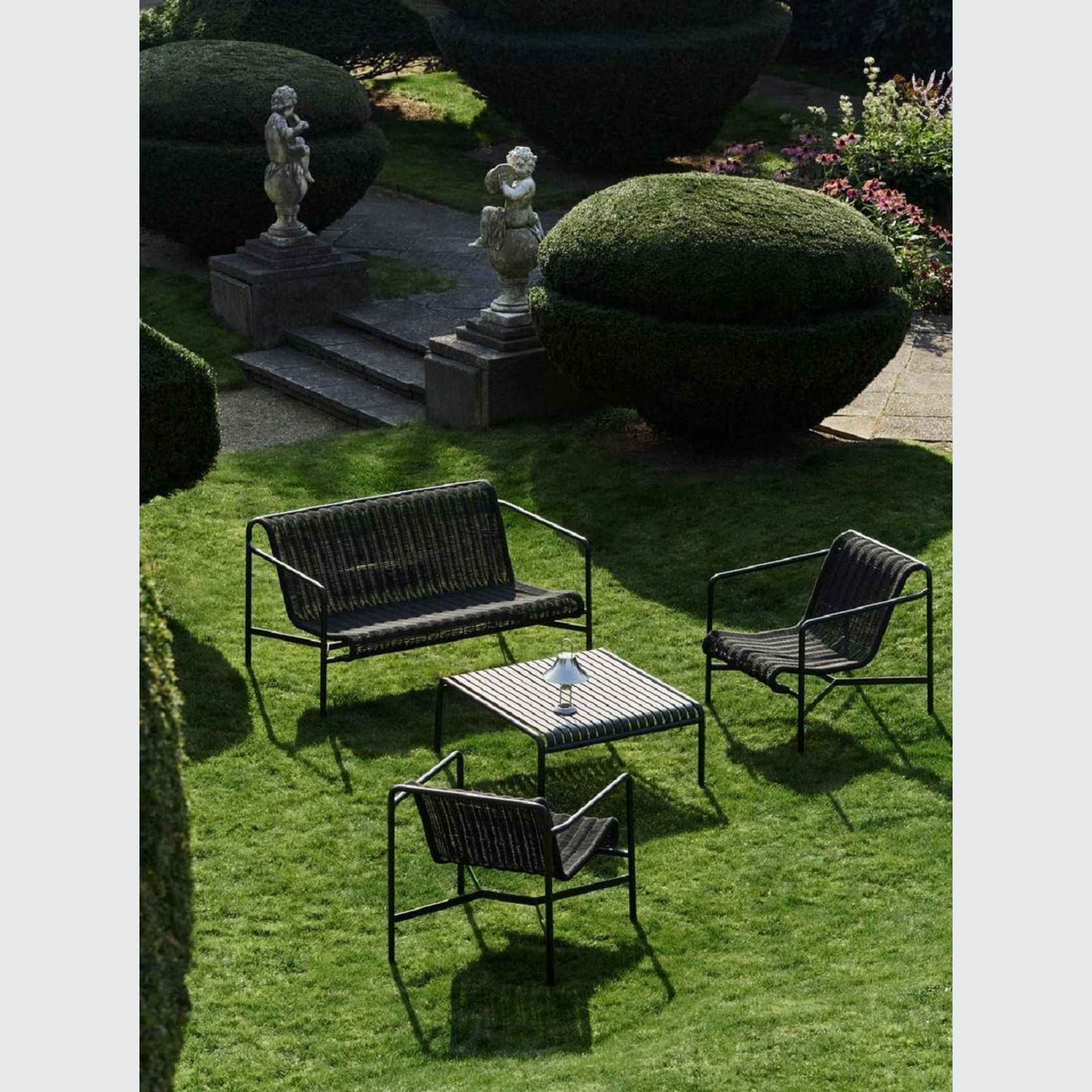 Palissade Cord Dining Bench with Armrest gallery detail image