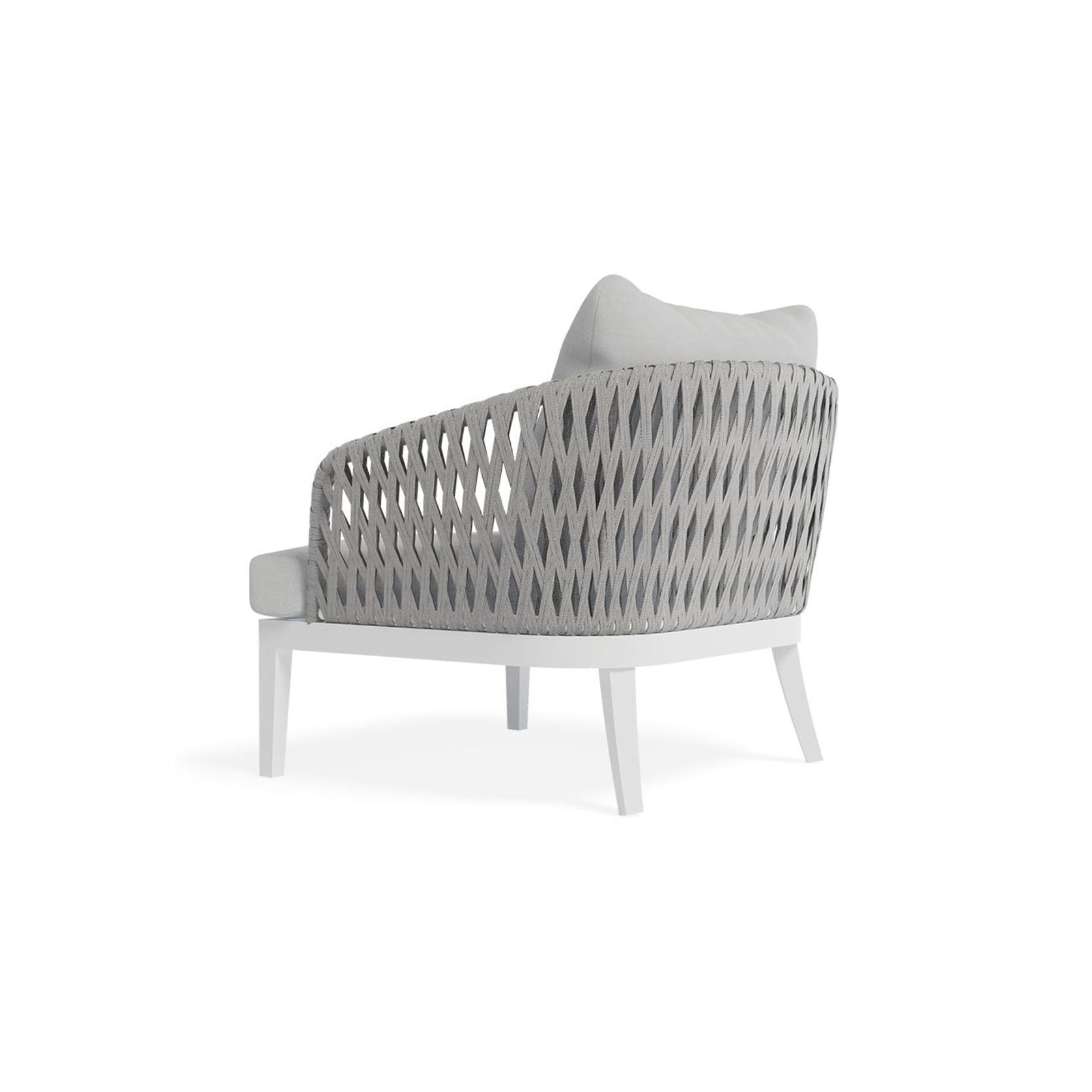 Alma Lounge Chair - Outdoor - Single - White - Light Grey Cushion gallery detail image
