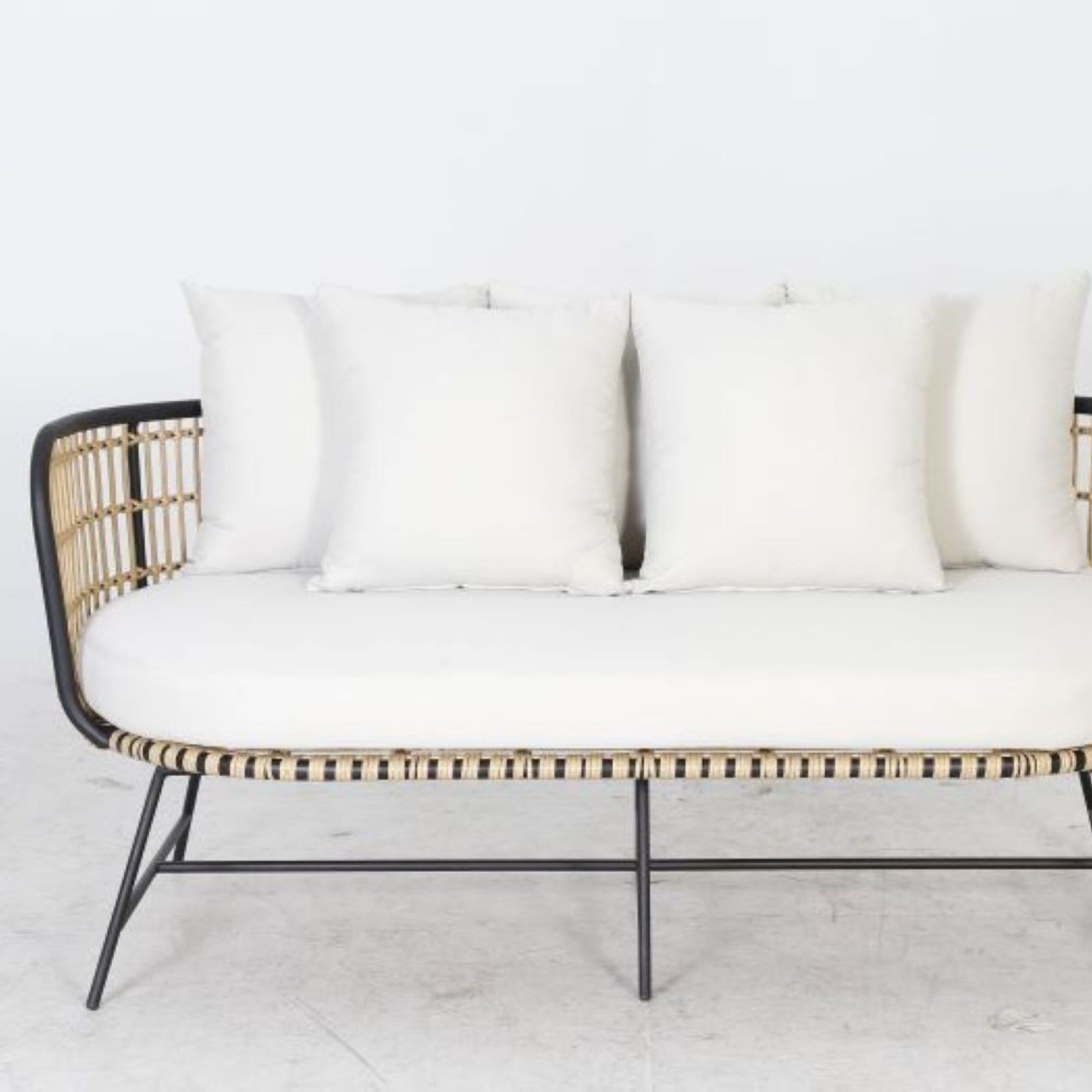 Arden Bamboo Wicker 2 Seater Outdoor Lounge ArchiPro AU