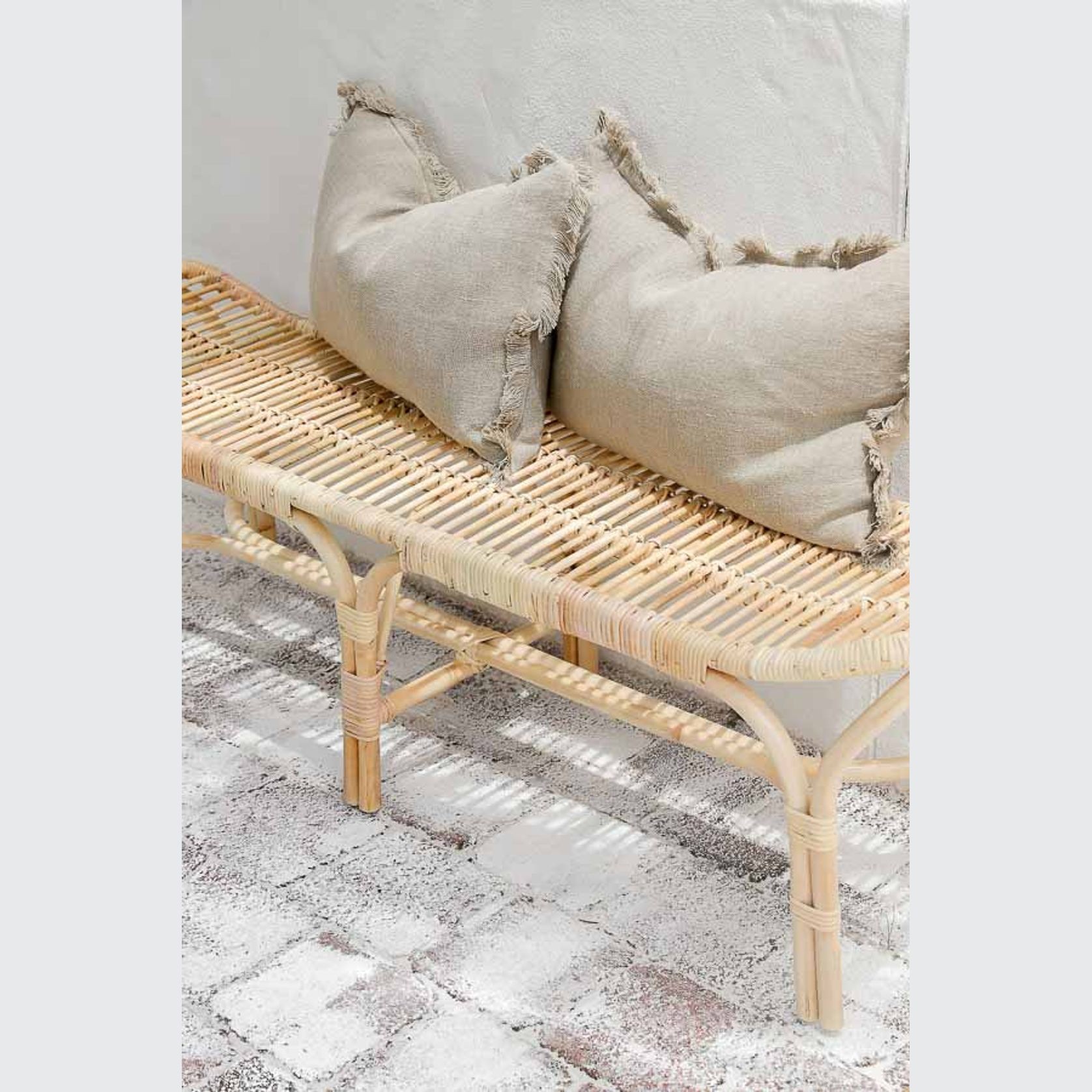 Lombok Rattan Bench Seat 140cm gallery detail image