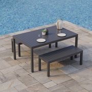 Halki Bench Seat - Outdoor - 120cm - Charcoal gallery detail image