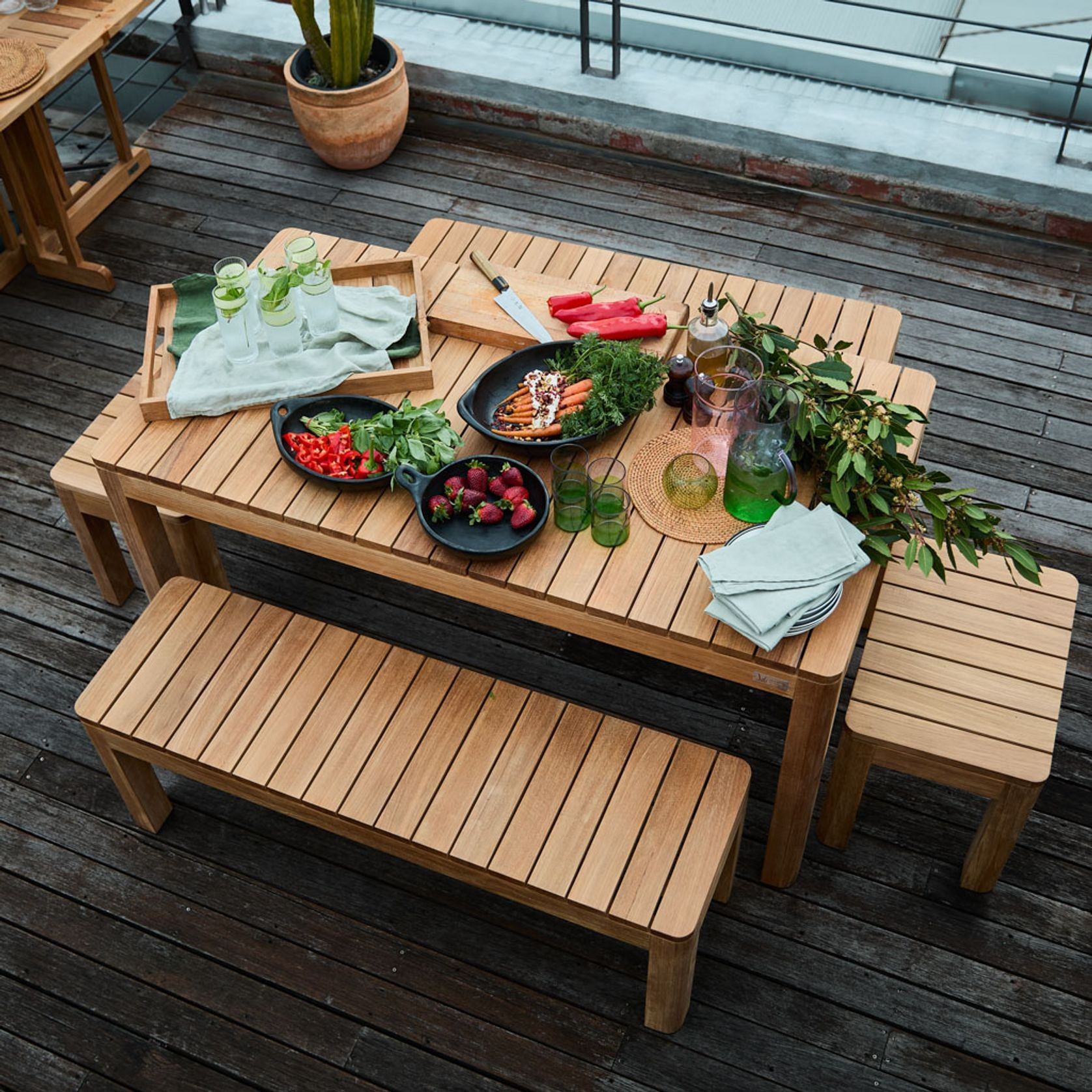 Brunswick Teak Outdoor Dining Table gallery detail image