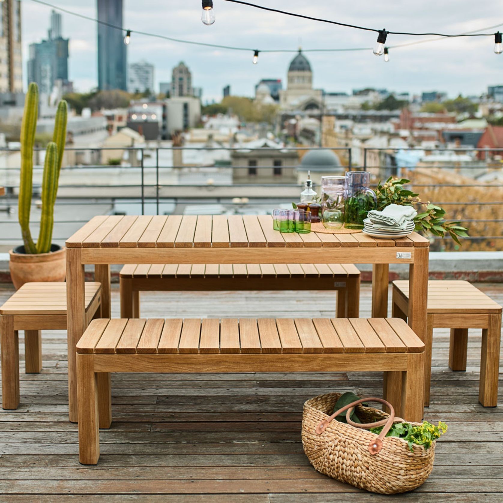 Brunswick Teak Outdoor Dining Table gallery detail image