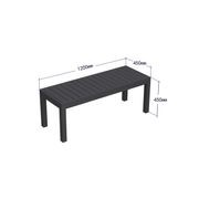 Halki Bench Seat - Outdoor - 120cm - Charcoal gallery detail image