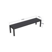 Halki Bench Seat - Outdoor - 190cm - Charcoal gallery detail image