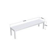 Halki Bench Seat - Outdoor - 190cm - White gallery detail image