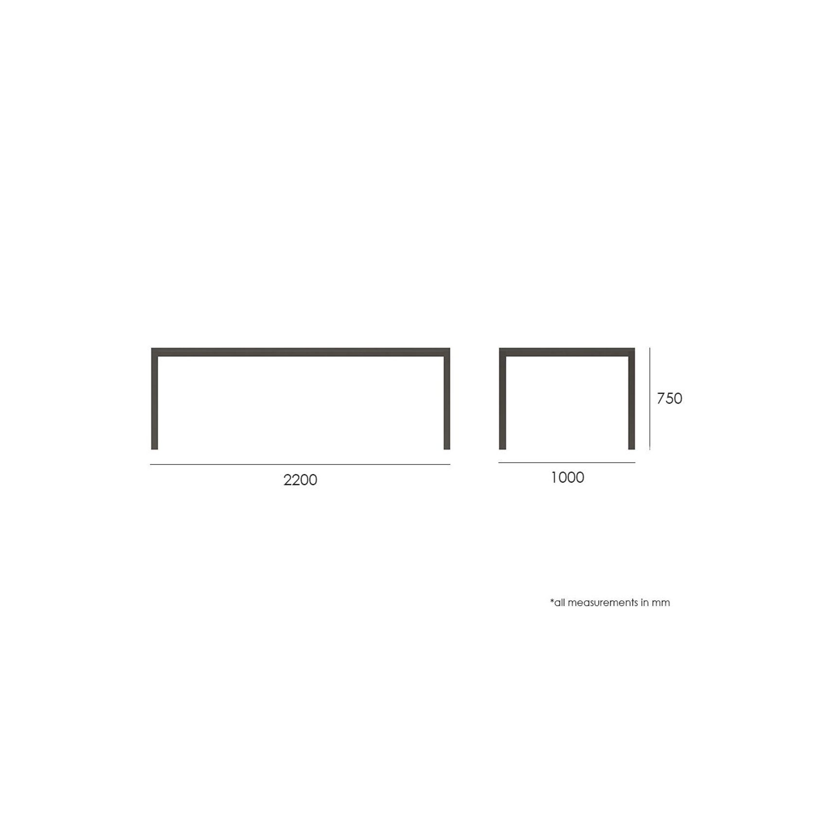 Halki Table - Outdoor - 220cm x 100cm - Charcoal gallery detail image