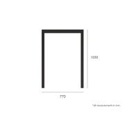 Halki Table - Outdoor - High Bar - Matt Charcoal 77 x 77cm gallery detail image