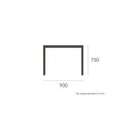 Halki Table - Outdoor - 90cm x 90cm - Charcoal gallery detail image