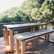 Handcrafted Outdoor Table & Benches gallery detail image