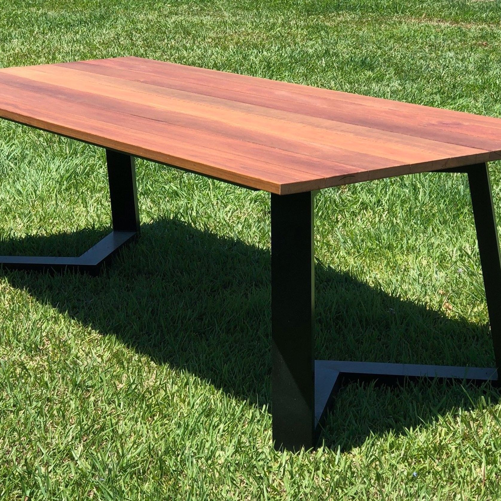 Handcrafted Outdoor Table & Benches gallery detail image