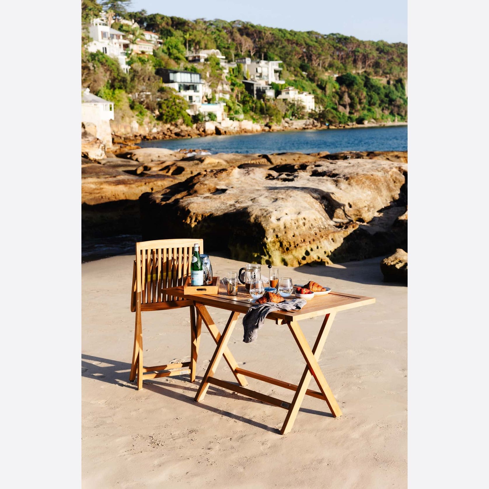 Harrington Teak Folding Table gallery detail image