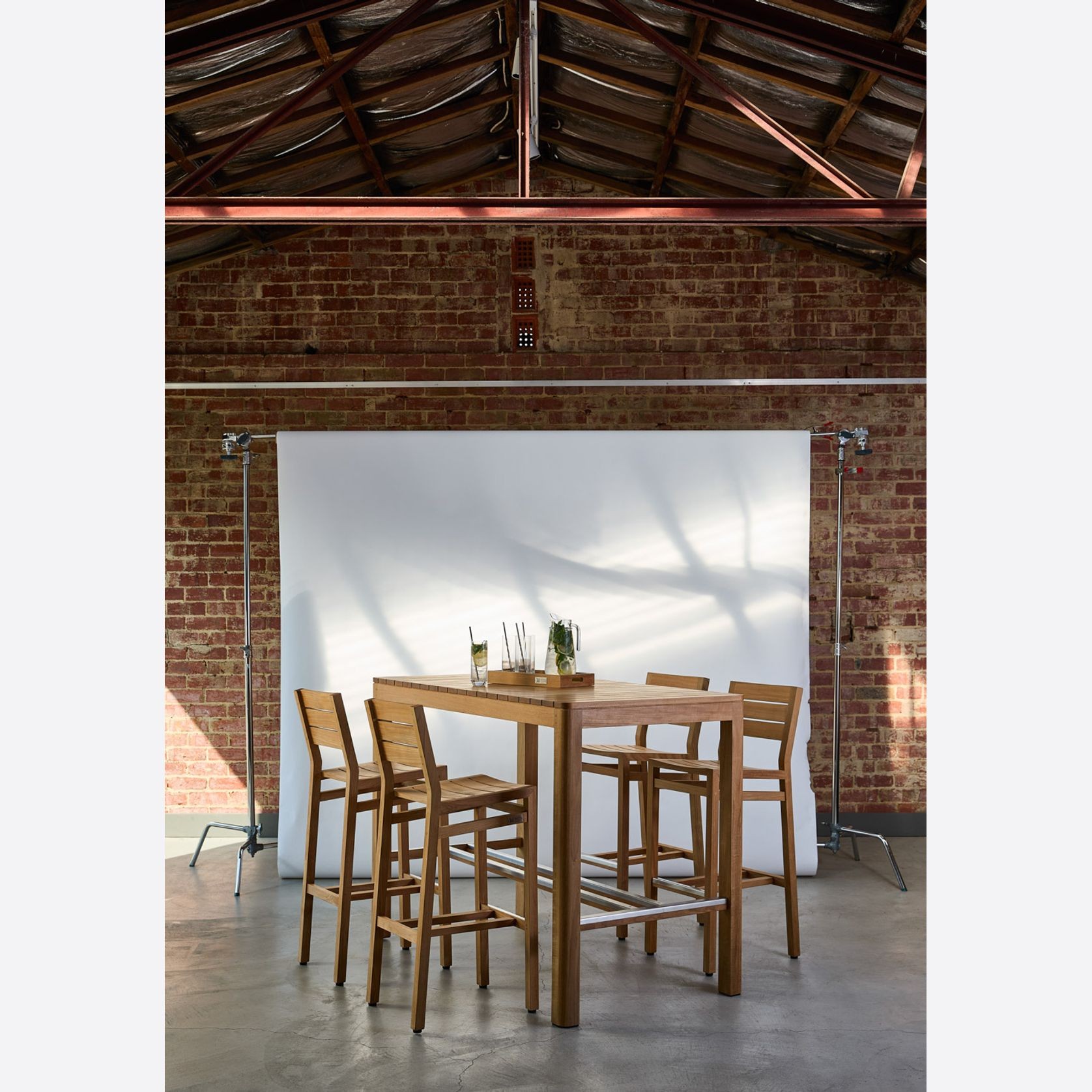 Brunswick Teak Outdoor Bar Table gallery detail image