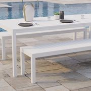 Halki Bench Seat - Outdoor - 190cm - White gallery detail image