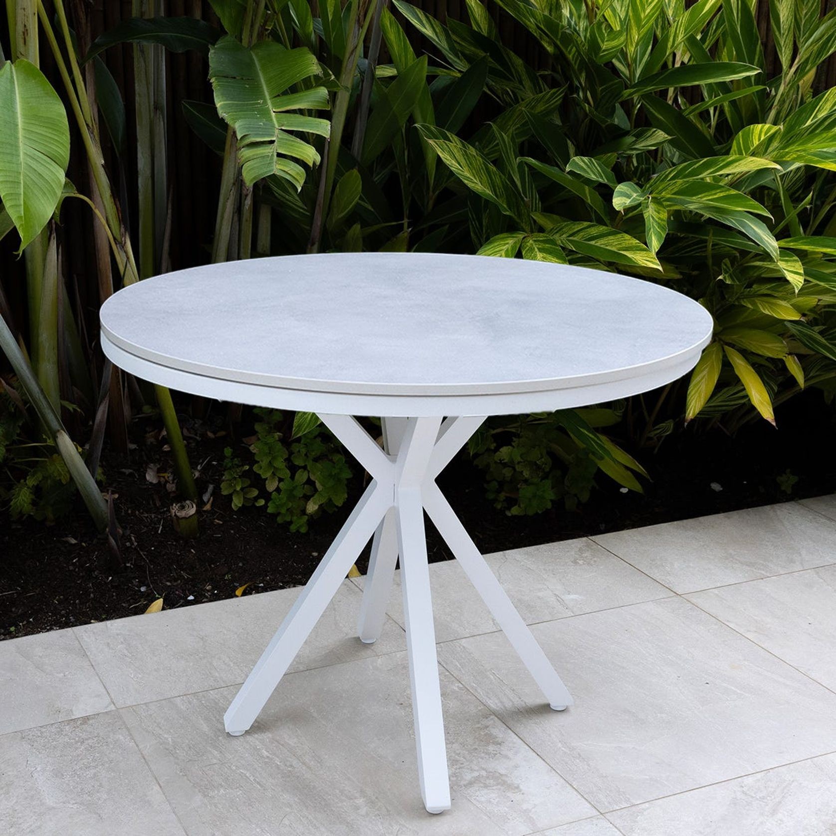 Adele Outdoor Ceramic Table - 100cm Round gallery detail image
